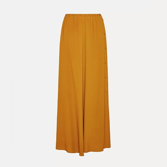 NWT Forte Forte long skirt in moroccan crêpe Silk Blend Maxi Skirt Bronze Small - Picture 2 of 10